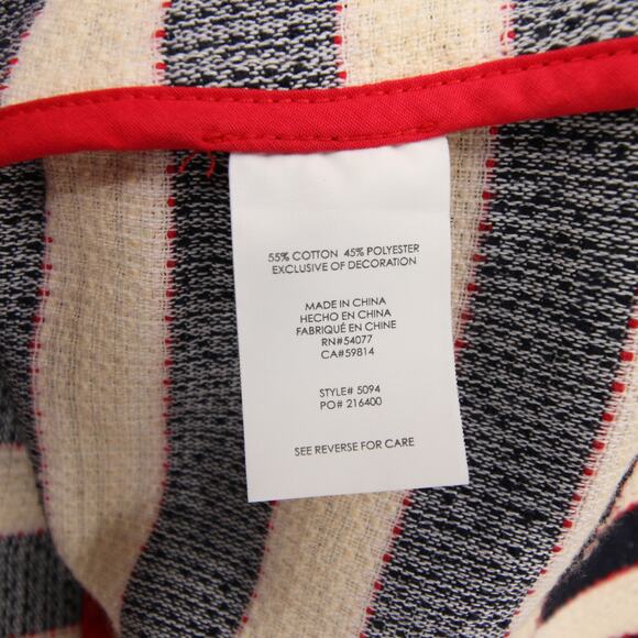 CAbi Navy, Cream & Red Striped Double-Breasted Jacket - Picture 8 of 10